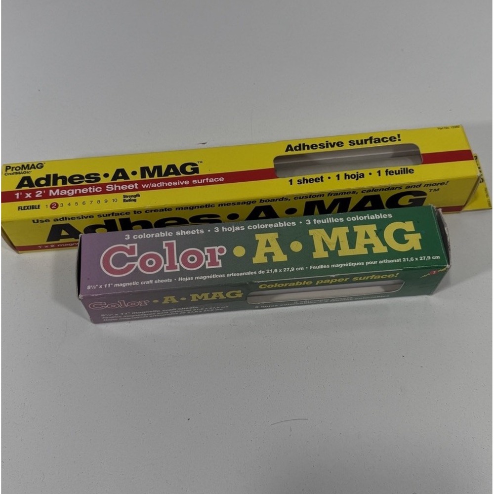 2 ProMAG 1 Adhes a Mag Magnetic Sheet - 1'x2' + 1 Color A Mag 8 1/2" x 11"